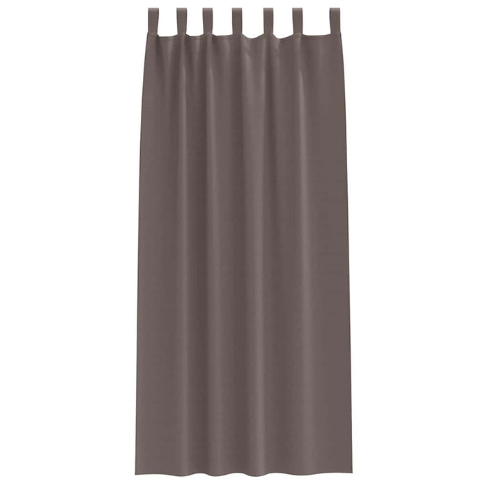 Perdele cu perdele 2 pcs Maro închis 245 x 140 cm Poliester - WALTI WALTI