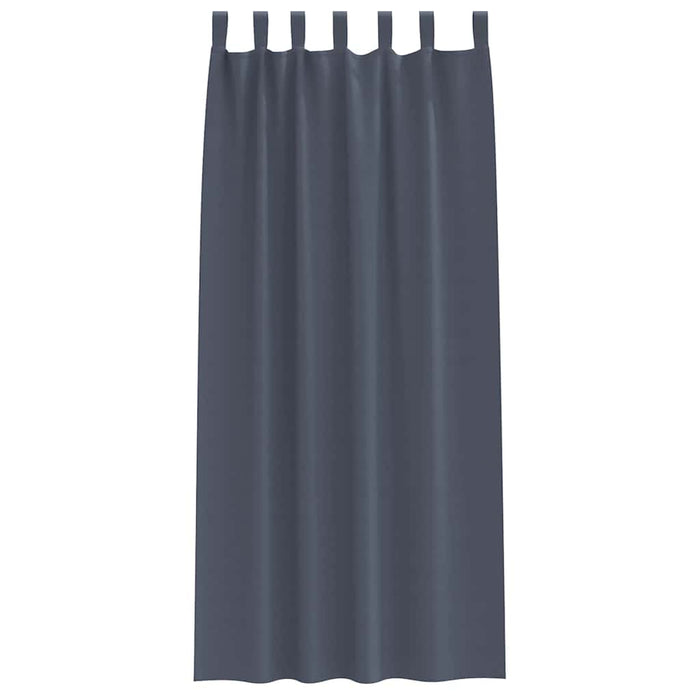 Perdele cu perdele 2 pcs Antracit 260 x 140 cm Poliester - WALTI WALTI