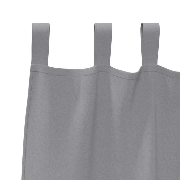 Perdele cu perdele 2 pcs Gri deschis Poliester - WALTI WALTI