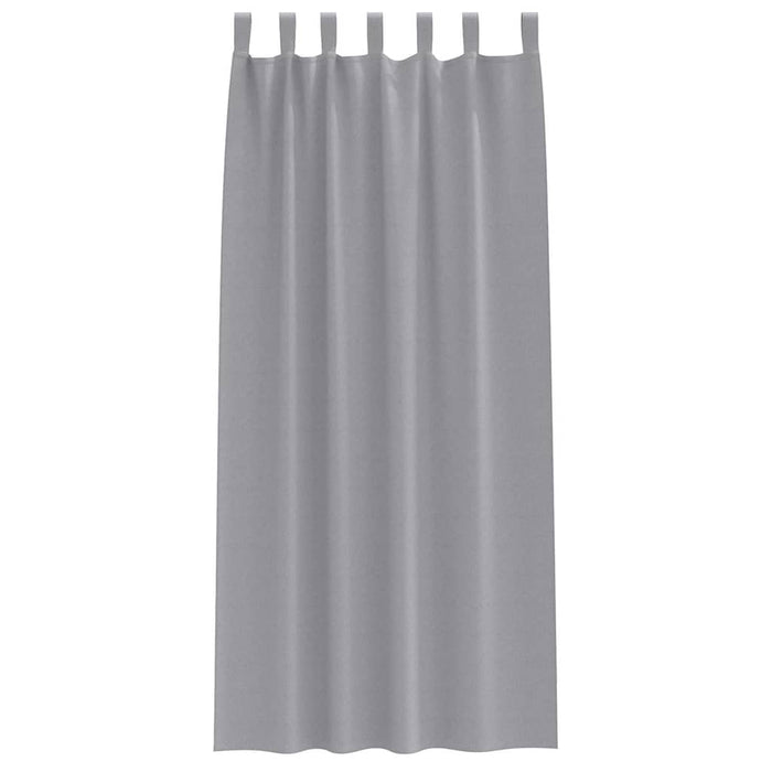 Perdele cu perdele 2 pcs Gri deschis Poliester - WALTI WALTI
