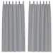 Perdele cu perdele 2 pcs Gri deschis 245 x 140 cm Poliester - WALTI WALTI
