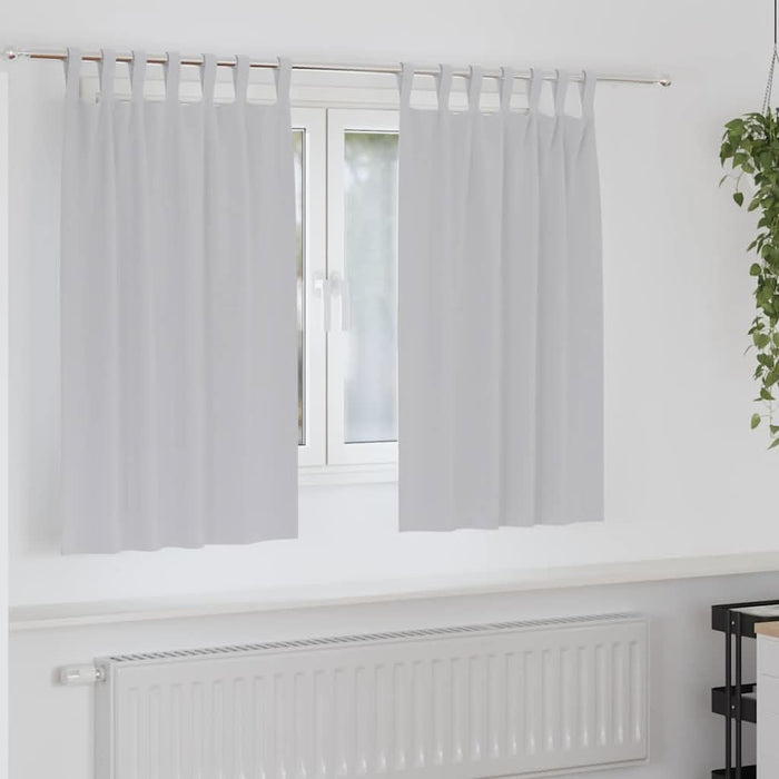 Perdele cu perdele 2 pcs Gri deschis Poliester - WALTI WALTI