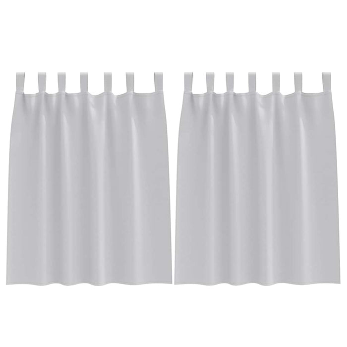 Perdele cu perdele 2 pcs Gri deschis Poliester - WALTI WALTI