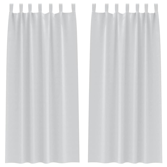 Perdele cu perdele 2 pcs Gri deschis 260 x 140 cm Poliester - WALTI WALTI