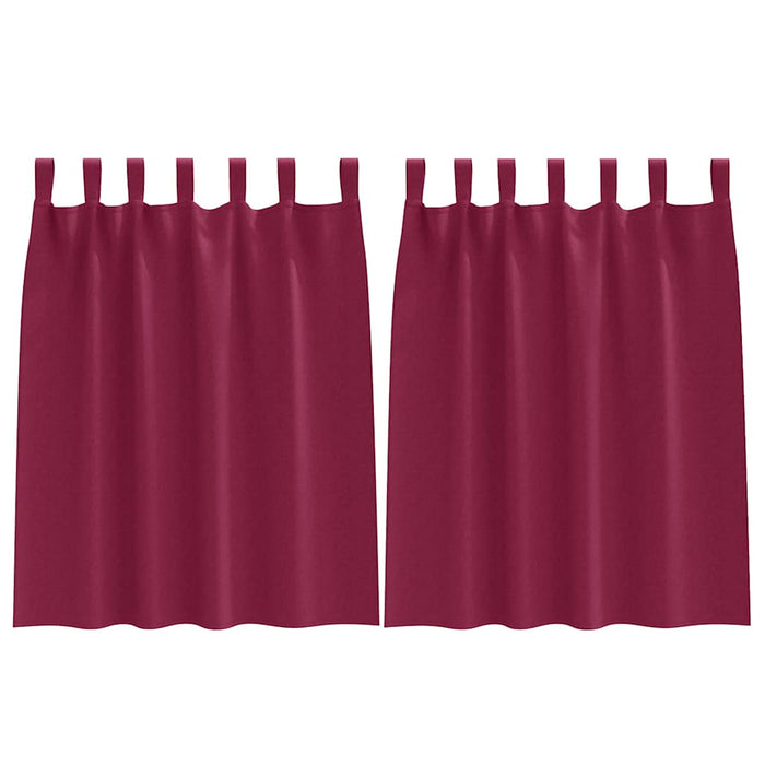 Perdele Opaque cu Inel 2 pcs Roșu Vin 140 x 140 cm Poliester - WALTI WALTI