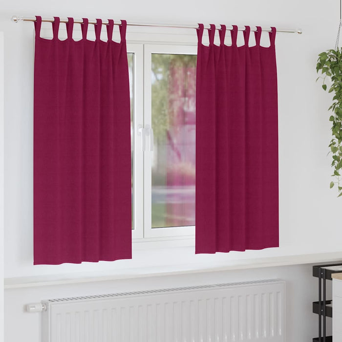 Perdele cu perdele 2 pcs bordo Poliester - WALTI WALTI