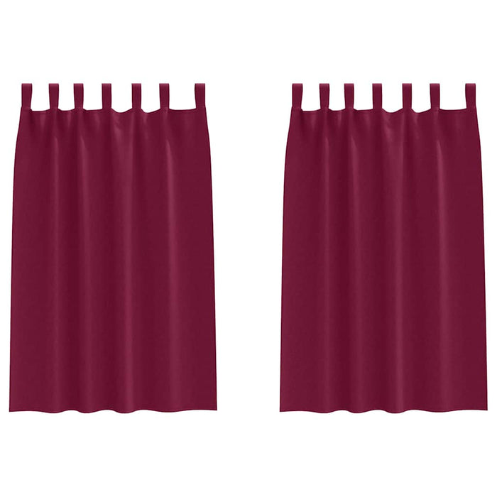 Perdele cu perdele 2 pcs bordo Poliester - WALTI WALTI