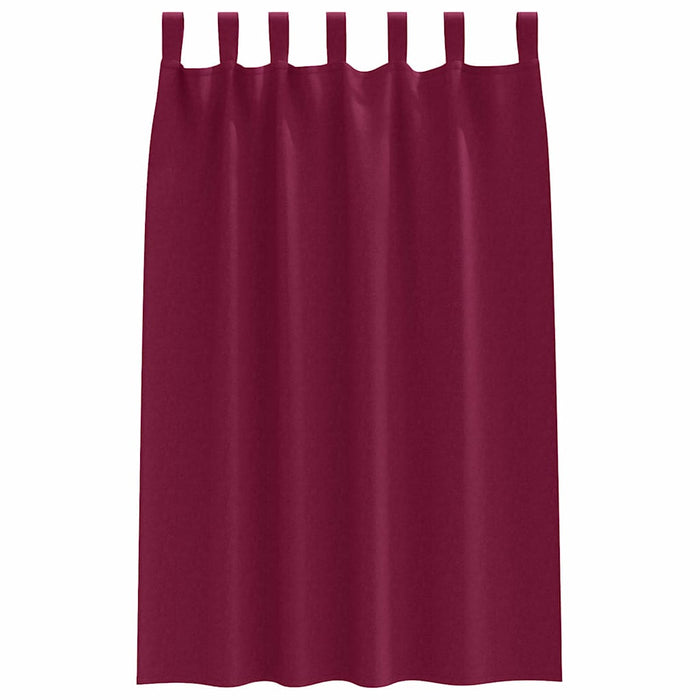Perdele cu perdele 2 pcs bordo Poliester - WALTI WALTI