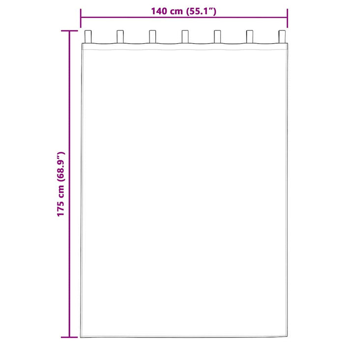 Perdele cu perdele 2 pcs bordo Poliester - WALTI WALTI