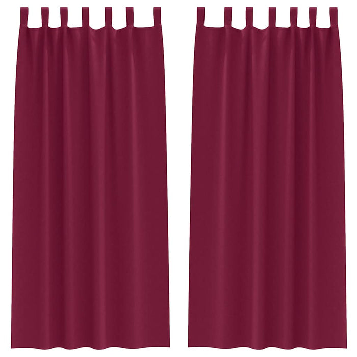 Perdele cu perdele 2 pcs Roșu Vin 260 x 140 cm Poliester - WALTI WALTI