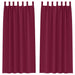 Perdele cu perdele 2 pcs Roșu Vin 260 x 140 cm Poliester - WALTI WALTI
