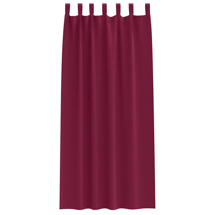 Perdele cu perdele 2 pcs Roșu Vin 260 x 140 cm Poliester - WALTI WALTI