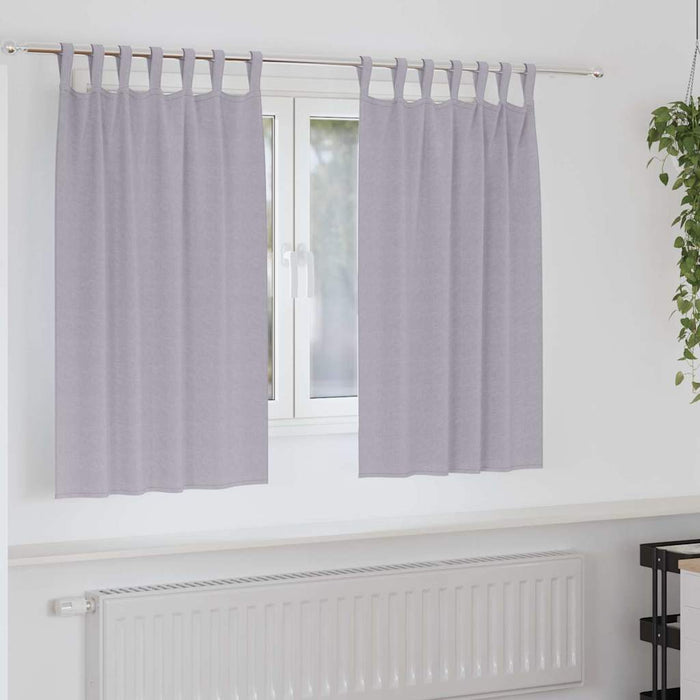 Perdele cu perdele 2 pcs Gri metalic Poliester - WALTI WALTI