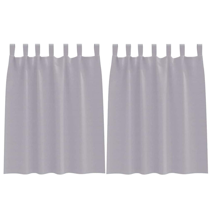 Perdele cu perdele 2 pcs Gri metalic Poliester - WALTI WALTI