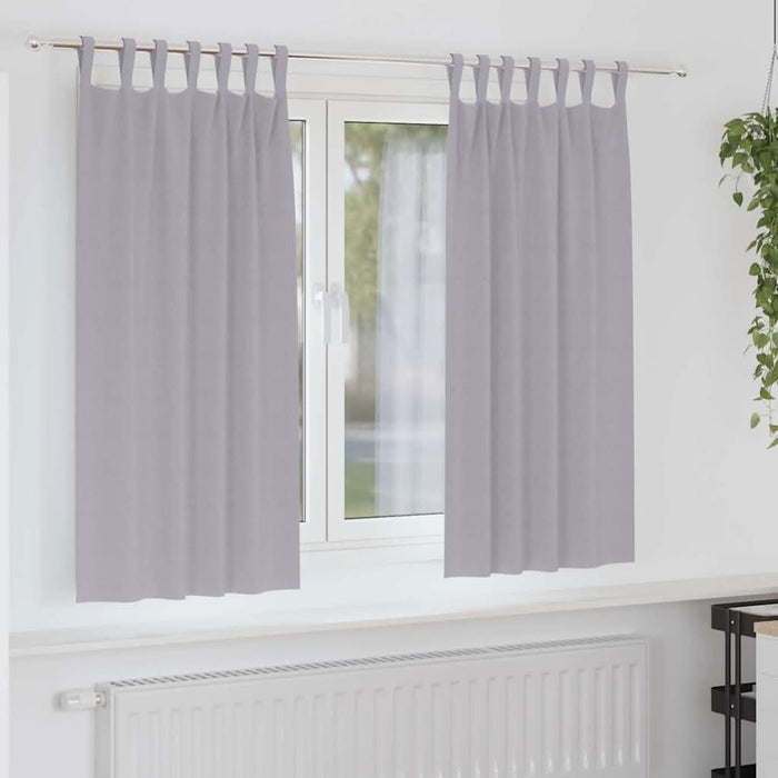 Perdele cu perdele 2 pcs Gri metalic Poliester - WALTI WALTI