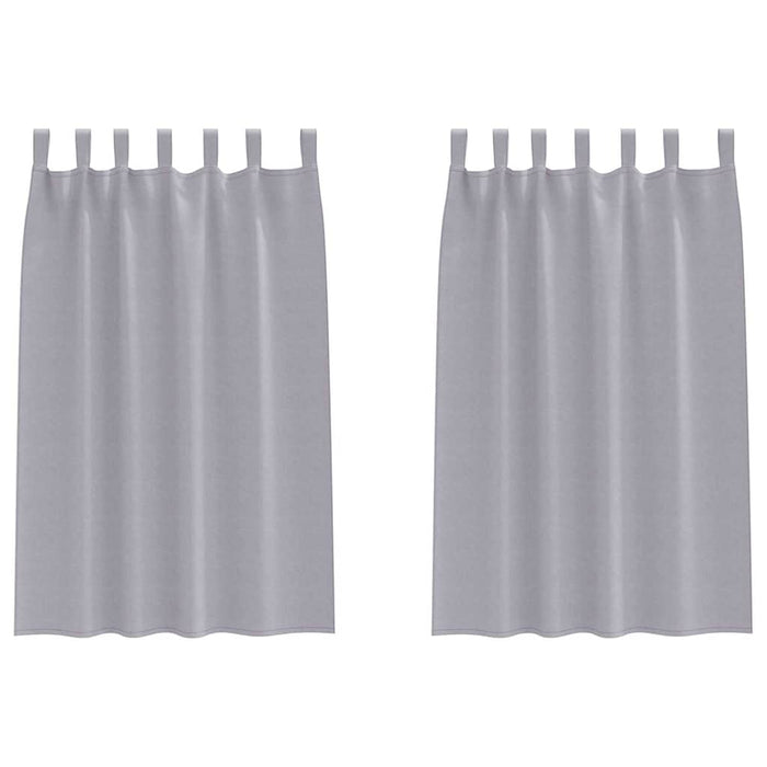 Perdele cu perdele 2 pcs Gri metalic Poliester - WALTI WALTI