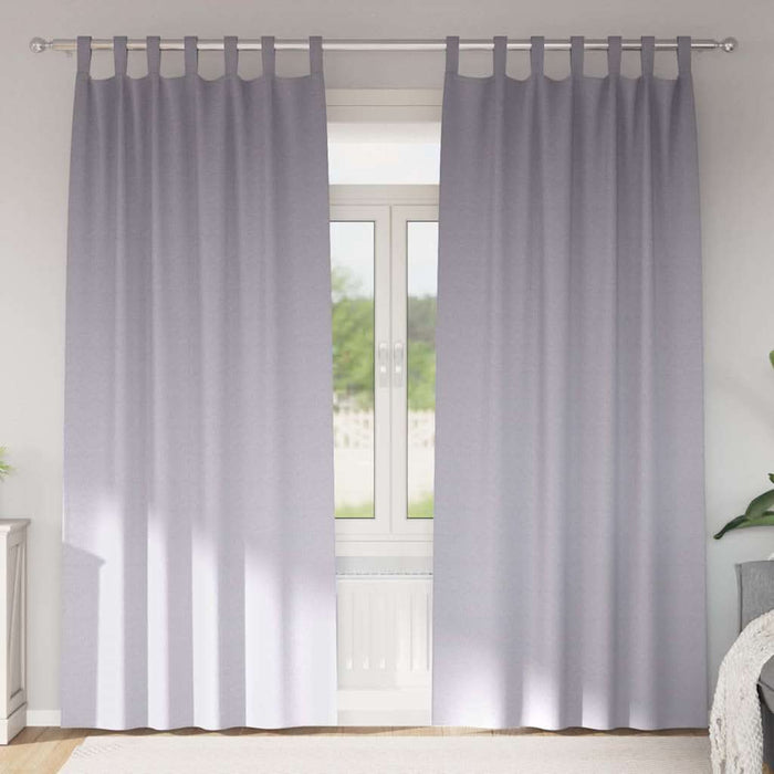 Perdele cu perdele 2 pcs Gri metalic Poliester - WALTI WALTI