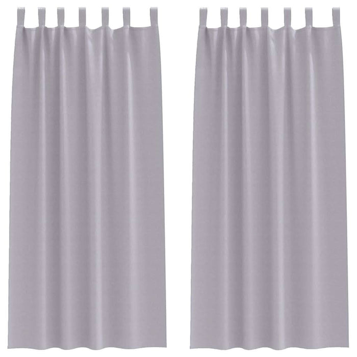 Perdele cu perdele 2 pcs Gri metalic Poliester - WALTI WALTI