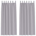 Perdele cu perdele 2 pcs Gri metalic 245 x 140 cm Poliester - WALTI WALTI