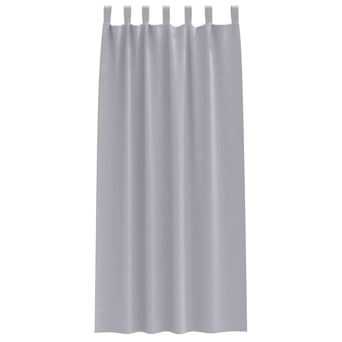 Perdele cu perdele 2 pcs Gri metalic 260 x 140 cm Poliester - WALTI WALTI