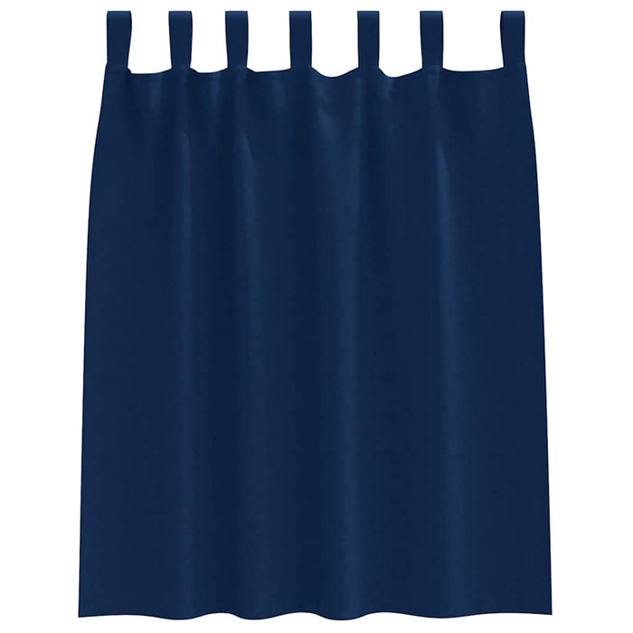 Perdele cu perdele 2 pcs Albastru închis Poliester - WALTI WALTI