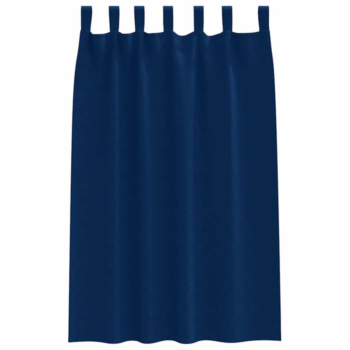 Perdele cu perdele 2 pcs Albastru închis Poliester - WALTI WALTI