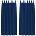 Perdele cu perdele 2 pcs Albastru închis 245 x 140 cm Poliester - WALTI WALTI