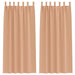 Perdele cu perdele 2 pcs Maro deschis 245 x 140 cm Poliester - WALTI WALTI