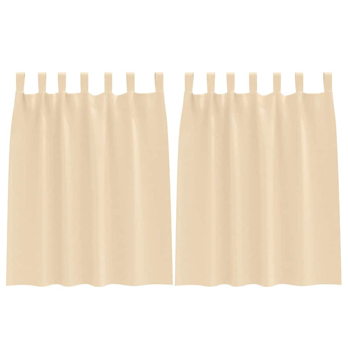 Perdele cu perdele 2 pcs Crem Poliester - WALTI WALTI
