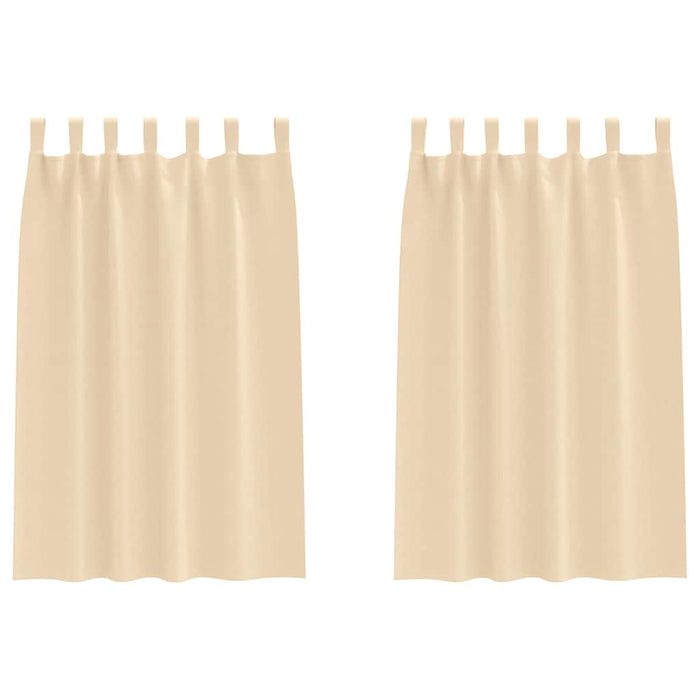 Perdele cu perdele 2 pcs Crem Poliester - WALTI WALTI
