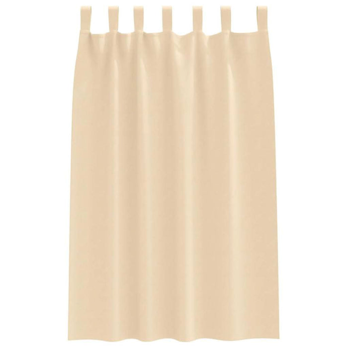 Perdele cu perdele 2 pcs Crem Poliester - WALTI WALTI