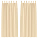 Perdele cu perdele 2 pcs Crem Poliester - WALTI WALTI