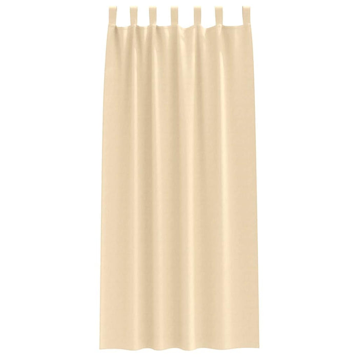 Perdele cu perdele 2 pcs Crem Poliester - WALTI WALTI