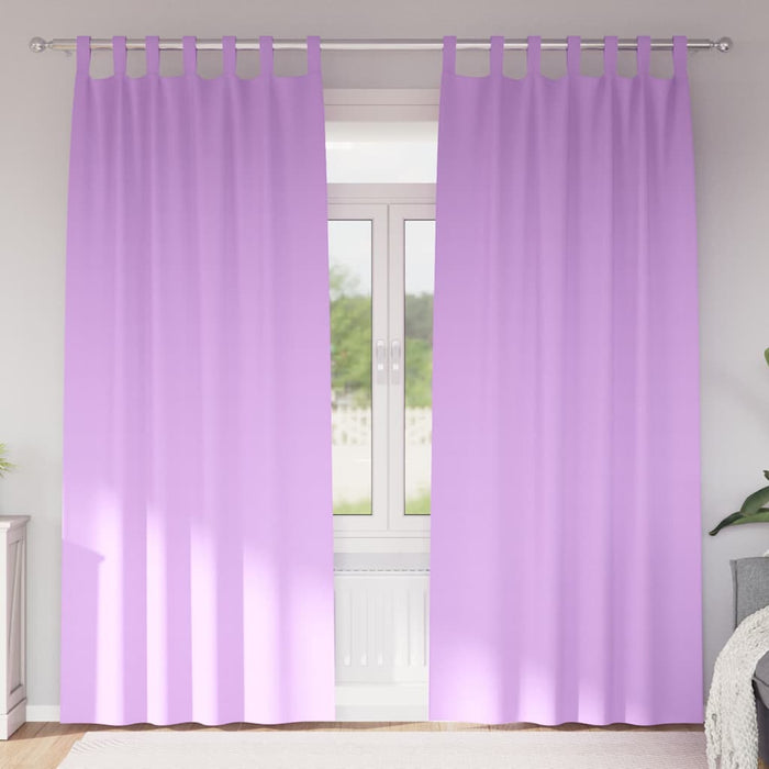 Perdele cu perdele 2 pcs Violet 245 x 140 cm Poliester - WALTI WALTI
