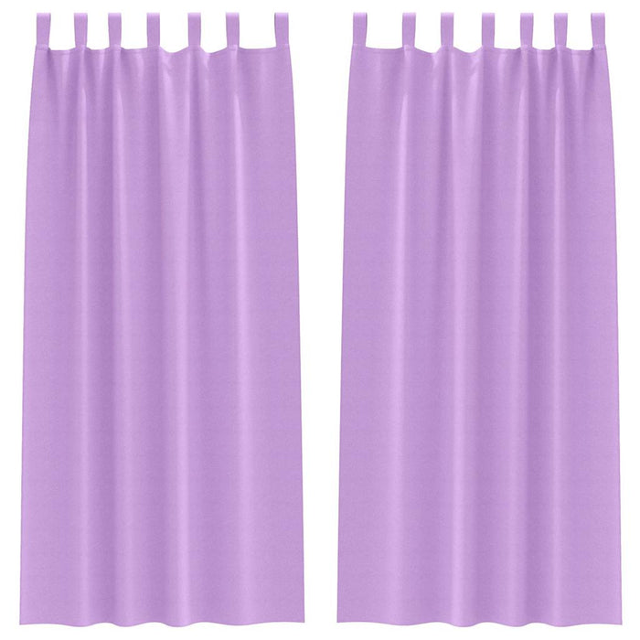 Perdele cu perdele 2 pcs Violet 245 x 140 cm Poliester - WALTI WALTI