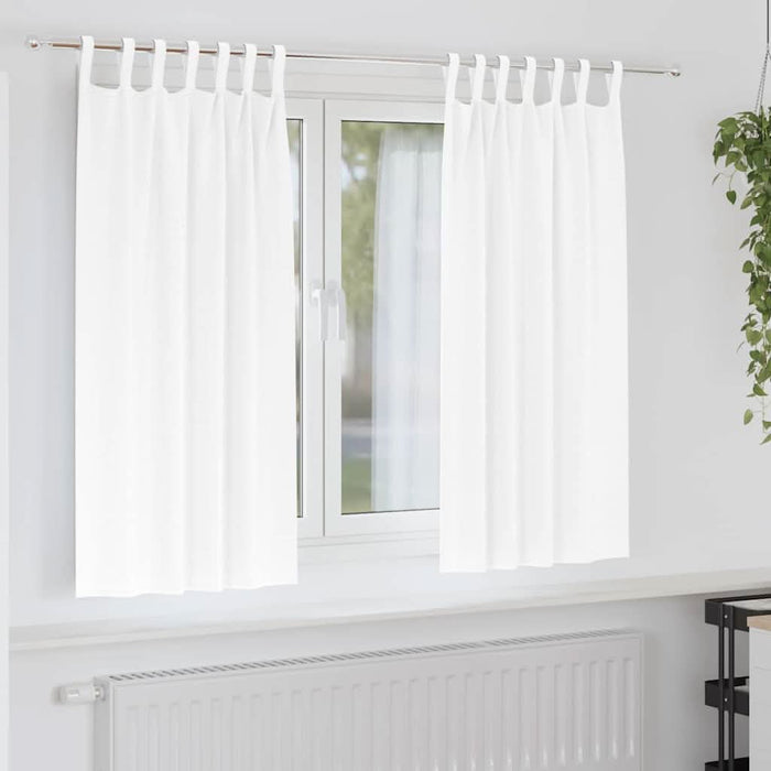 Perdele cu perdele 2 pcs Alb pur Poliester - WALTI WALTI