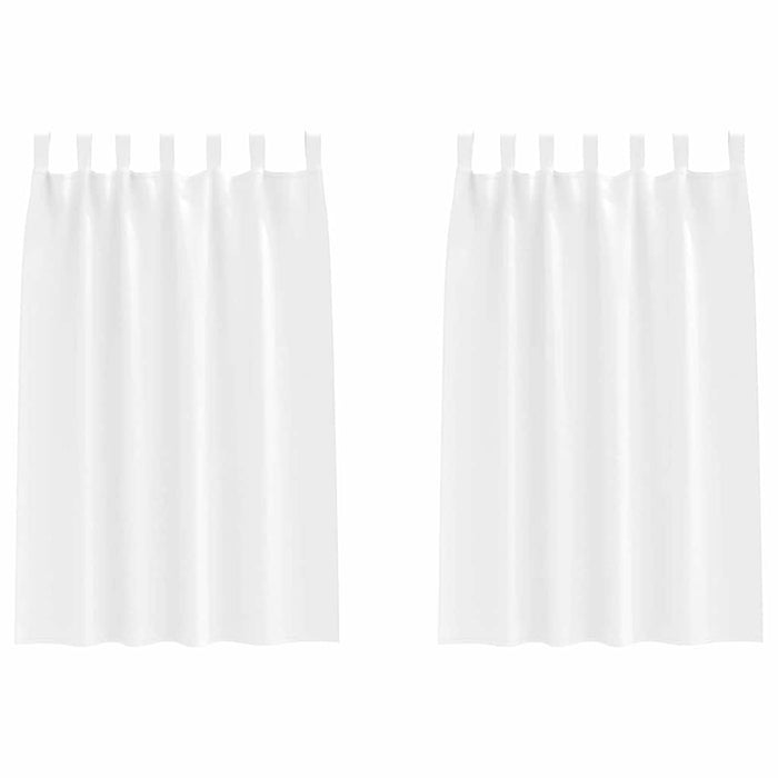 Perdele cu perdele 2 pcs Alb pur Poliester - WALTI WALTI