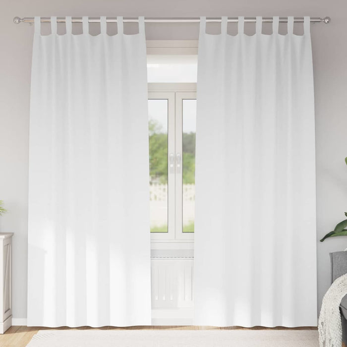 Perdele cu perdele 2 pcs Alb pur Poliester - WALTI WALTI