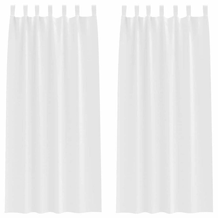 Perdele cu perdele 2 pcs Alb pur Poliester - WALTI WALTI