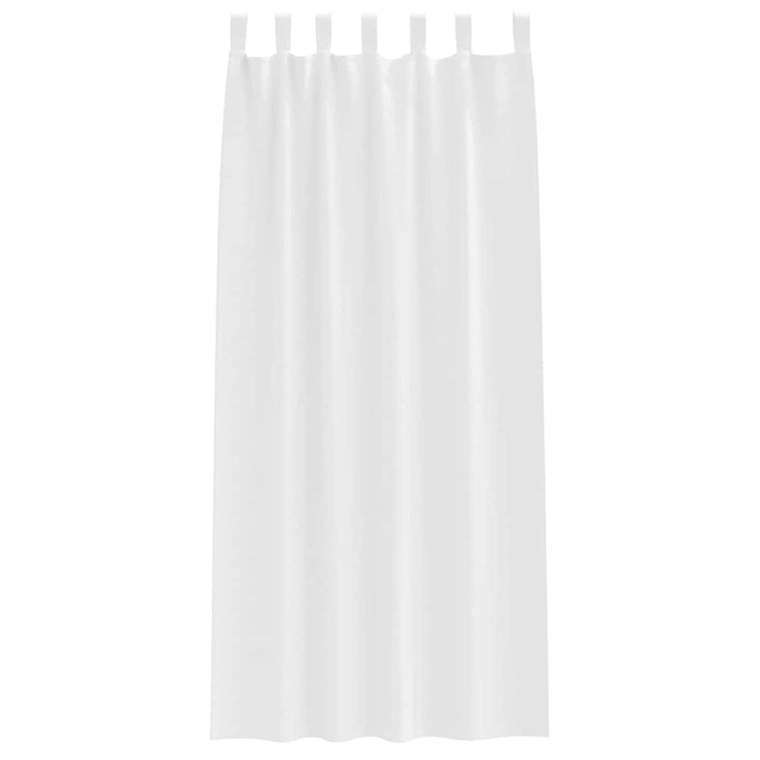 Perdele cu perdele 2 pcs Alb pur 260 x 140 cm Poliester - WALTI WALTI