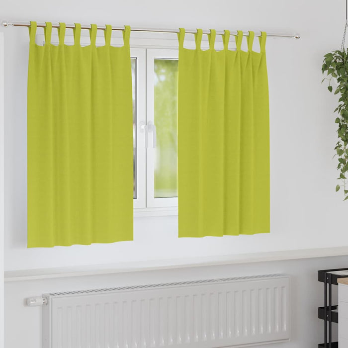 Perdele cu perdele 2 pcs Verde măr Poliester - WALTI WALTI