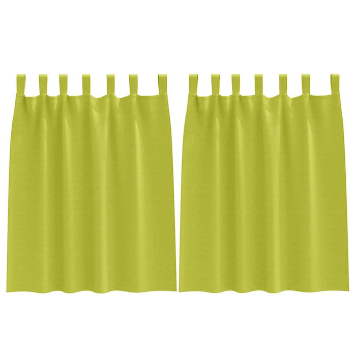 Perdele cu perdele 2 pcs Verde măr Poliester - WALTI WALTI