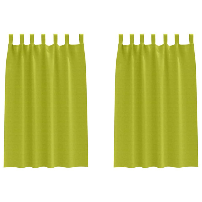 Perdele cu perdele 2 pcs Verde măr Poliester - WALTI WALTI