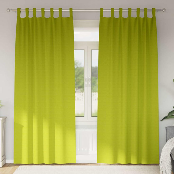 Perdele cu perdele 2 pcs Verde măr Poliester - WALTI WALTI