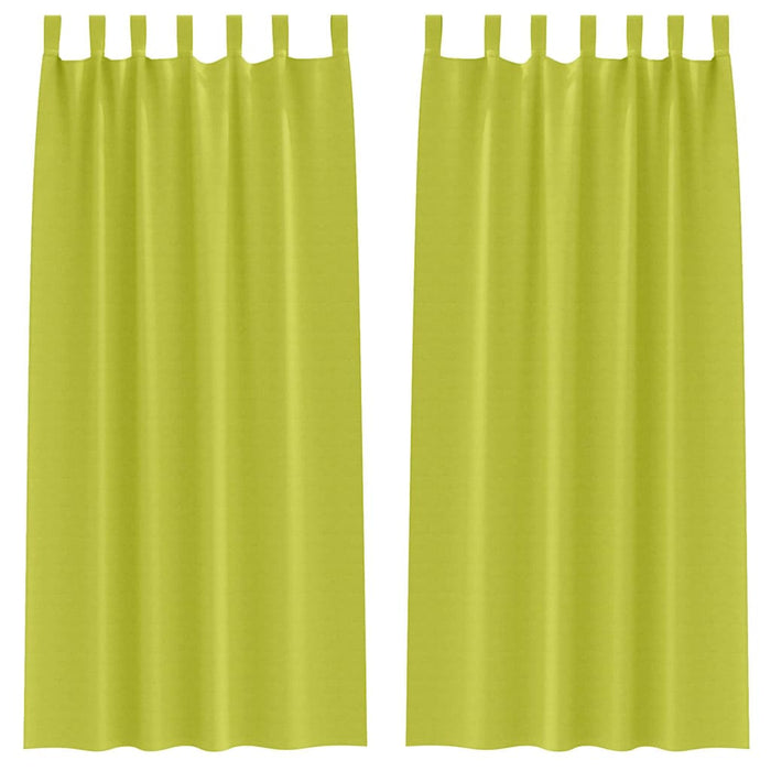 Perdele cu perdele 2 pcs Verde măr Poliester - WALTI WALTI