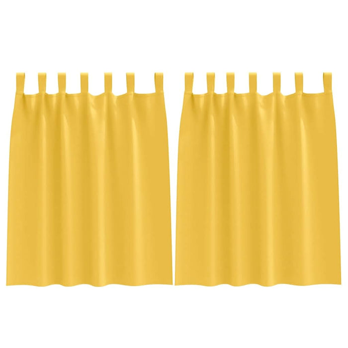 Perdele cu perdele 2 pcs galben muștar Poliester - WALTI WALTI