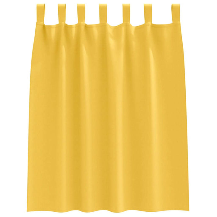 Perdele cu perdele 2 pcs galben muștar Poliester - WALTI WALTI