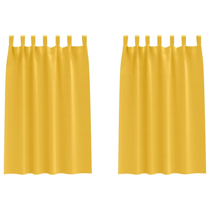 Perdele cu perdele 2 pcs galben muștar Poliester - WALTI WALTI