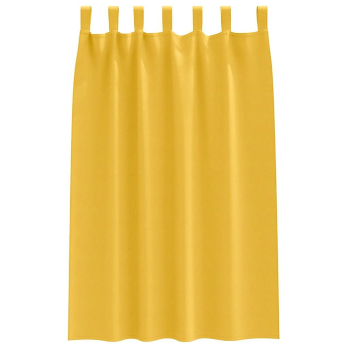 Perdele cu perdele 2 pcs galben muștar Poliester - WALTI WALTI