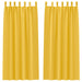 Perdele cu perdele 2 pcs galben muștar 245 x 140 cm Poliester - WALTI WALTI